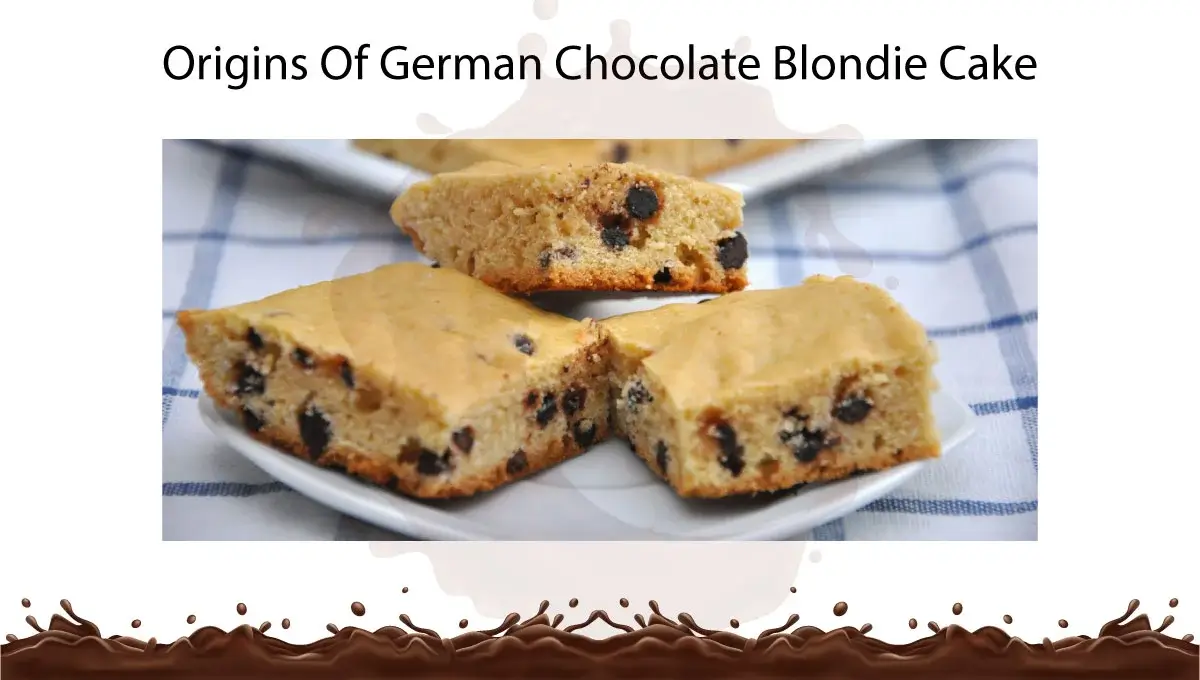 origins of-german-chocolate-blondie-cake